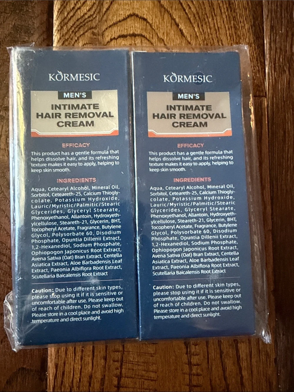 NWT KORMETIC Depilatory Intimate Hair Removal Cream for Men - Navy Blue Bundle/2